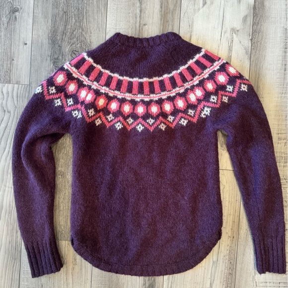 Kari Traa Ringheim Fair Isle Pullover Sweater S Wool Alpaca Jam Purple - Picture 4 of 4